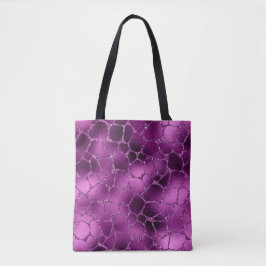 Lila Ombre Glam Glitter Giraffe Spots Mönster Tygkasse