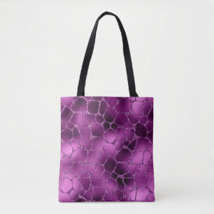 Lila Ombre Glam Glitter Girlangsdäck Mönster Tygkasse