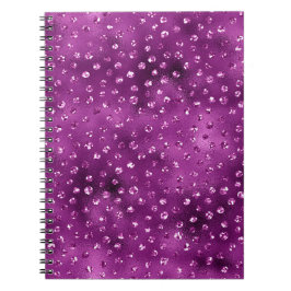 Lila Ombre Glam Glitter Polka dots Mönster Anteckningsbok