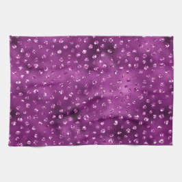 Lila Ombre Glam Glitter Polka dots Mönster Kökshandduk