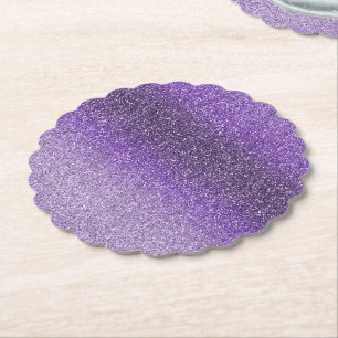 Lila Ombre Gnistra Glitter Underlägg Papper