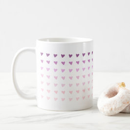 Lila Ombre Heart Valentines Kärlek Mugg
