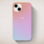Lila Ombre Himmel Personlig Initial Monogram<br><div class="desc">Anpassningsbar-designade telefonfodral med drömmande lila ombre himmel färg med personlig inledande monogram.</div>