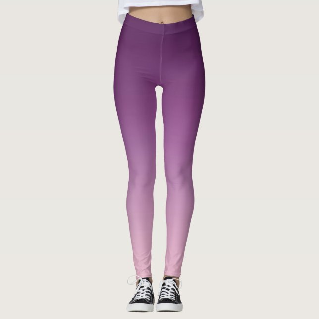 Lila Ombré  Leggings (Framsida)