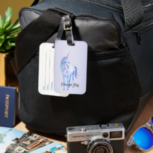 Lila Ombre Magic Unicorn Bagagebricka