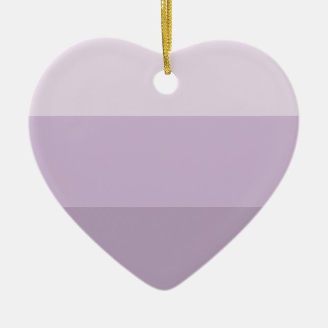 Lila Ombre Stripe Julgransprydnad Keramik (Framsidan)