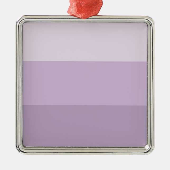 Lila Ombre Stripe Julgransprydnad Metall (Framsidan)