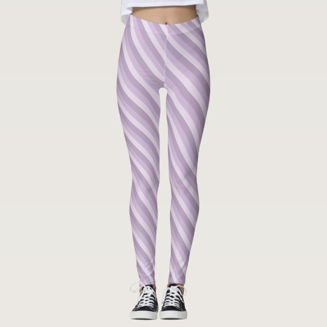 Lila Ombre Stripe Leggings (Framsida)