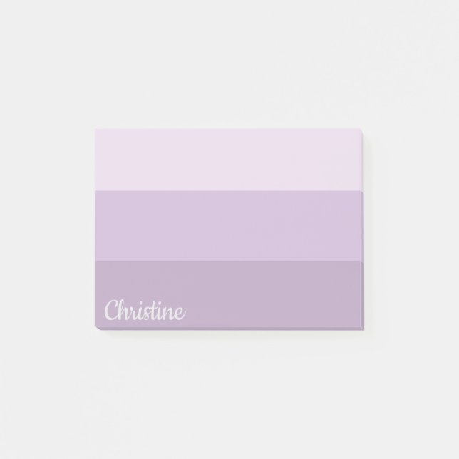 Lila Ombre Stripe Post-it Notes (Framsida)