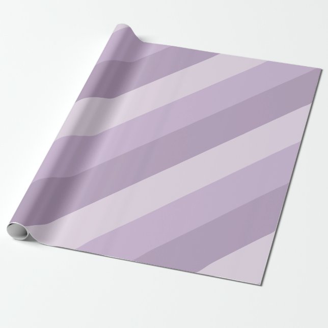 Lila Ombre Stripe Presentpapper (Utrullad)