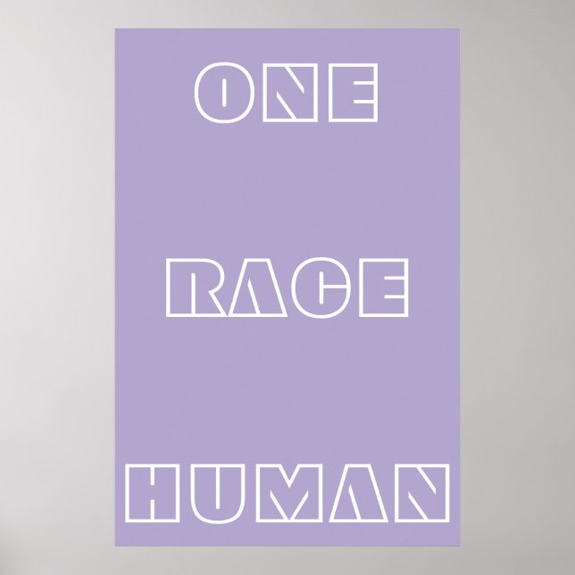 Lila One Tävling Human Quote Text Poster (Framsidan)