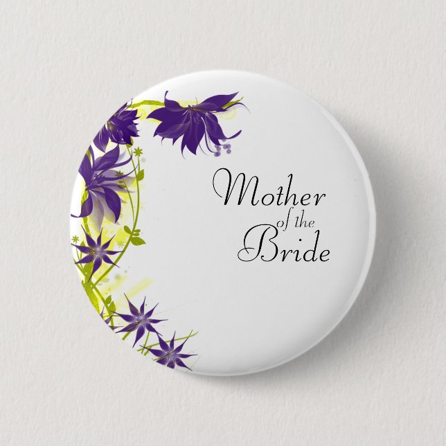 Lila öns bröllopsblommor brudens mor knapp (Framsida)