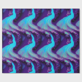 Lila Opal Dream Wrapping Papper Abstrakt Crystals Presentpapper