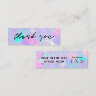 lila opal gemstone-rabattkort mini visitkort