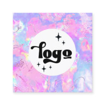 lila opal kvadratiskt affärskort