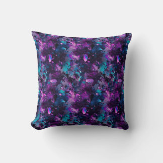 Lila Opal Vatten Pillow - Abstrakt Crystals Kudde