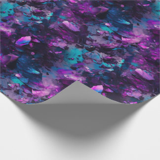 Lila Opal Vatten Wrapping Papper Abstrakt Crystals Presentpapper