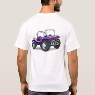 Lila opentop-buggy 2print front/back t shirt