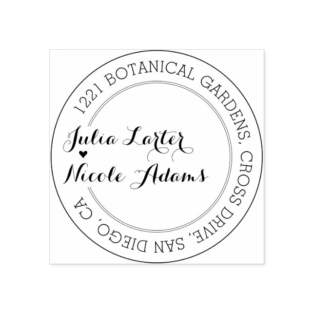 Lila Orange Boho Wildblomma Foliage Bröllop Stämpel (Tryck)