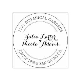 Lila Orange Boho Wildblomma Foliage Bröllop Stämpel