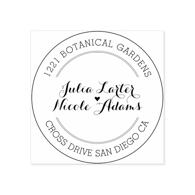 Lila Orange Boho Wildblomma Foliage Bröllop Stämpel (Tryck)