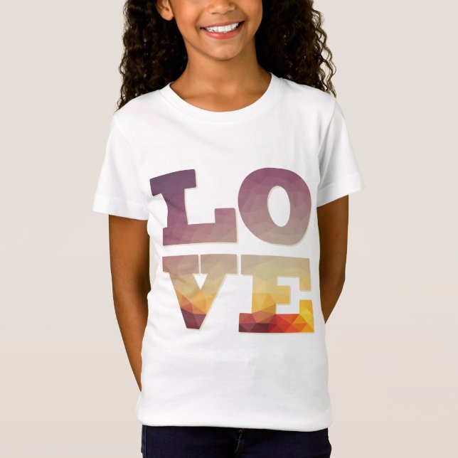 Lila orange gult kärlek t shirt (Framsida)