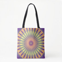 Lila Orange Gult Psychedelic Mandala