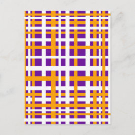 Lila & Orange Interlocking Rand Vykort