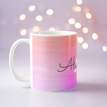 Lila Orange Metallic Monogram Namn & Initial Kaffemugg<br><div class="desc">Orange och Lila Ombre Faux Metallic Stainless Steel Monogram Namn och Initial Coffee Mugg. Kaffet kopp ger en perfekt till någon som har kärlek lyxmetalldesign.</div>