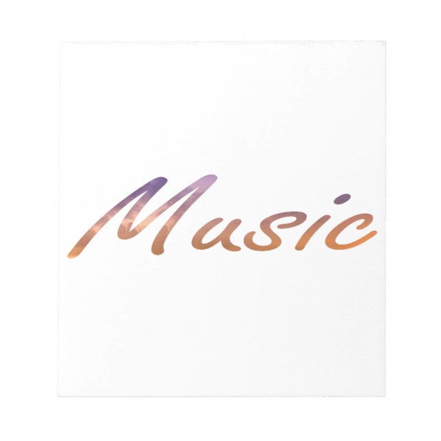 lila orange-moln för musiktext anteckningsblock (Framsida)