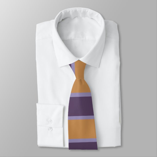 Lila orange ränder mönster slips (Bunden)