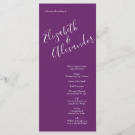 Lila Orange Ro Bröllop Vår Meny