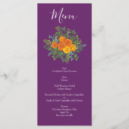 Lila Orange Ro Bröllop Vår Meny