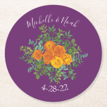 Lila Orange Ro Bröllop Vår