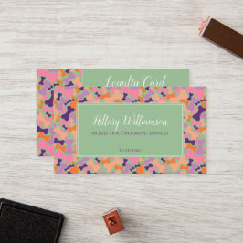 Lila Orange Rosa hund  med benstam för sällskapsdj Lojalitetskort