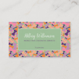 Lila Orange Rosa hund med benstam för sällskapsdj Lojalitetskort