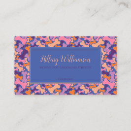 Lila Orange Rosa hund med benstam för sällskapsdj Lojalitetskort