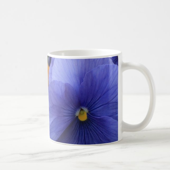 Lila & Orange Stilla med Grön Blomma Foto 4810 Kaffemugg (Höger)