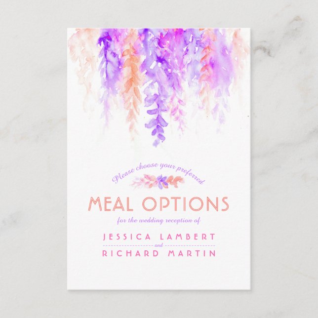 Lila orange vins - tillvalskort för blommor tilläggskort (Framsida)