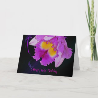 Lila Orchid 16:e Grattis på födelsedagen Kort