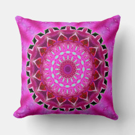 Lila Orchid Abstrakt Mandala nr 1 Dekorativ kudde