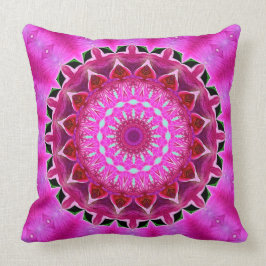 Lila Orchid Abstrakt Mandala nr 1 Dekorativ kudde