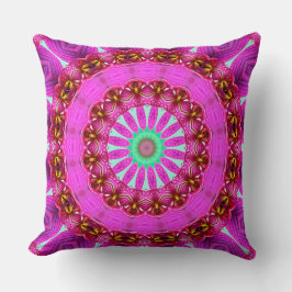 Lila Orchid Abstrakt Mandala nr 2 Dekorativ kudde