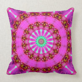 Lila Orchid Abstrakt Mandala nr 2 Dekorativ kudde