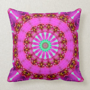 Lila Orchid Abstrakt Mandala nr 2 Dekorativ kudde