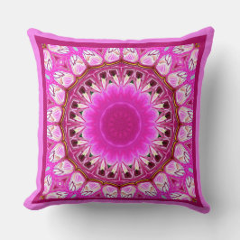 Lila Orchid Abstrakt Mandala nr 5 Dekorativ kudde