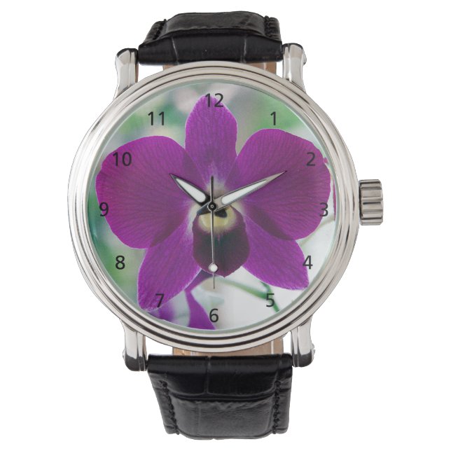Lila Orchid Armbandsur (Framsida)