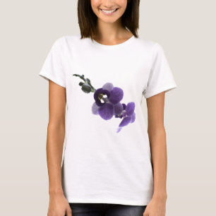 Lila orchid-blomma t shirt