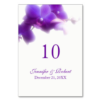 Lila Orchid-Bordsnummer Bordsnummer