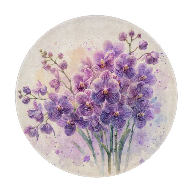 Lila Orchid Bouquet Watercolor (Framsidan)